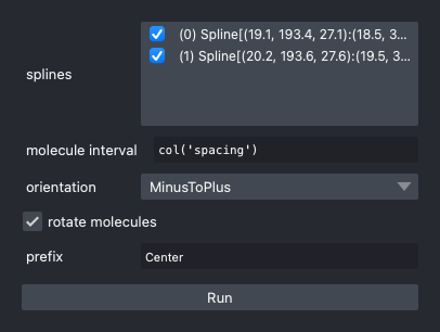 Map along spline