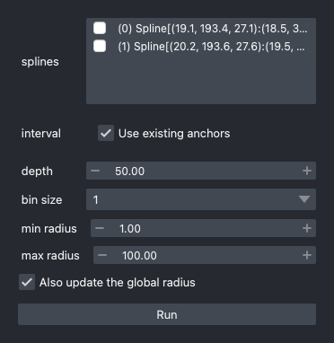 Measure local radius