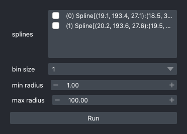 Measure radius